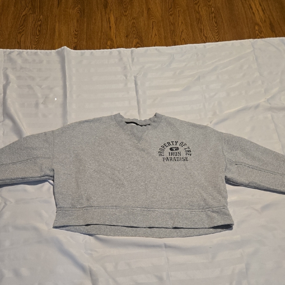 Gray Cropped Sweatshirt